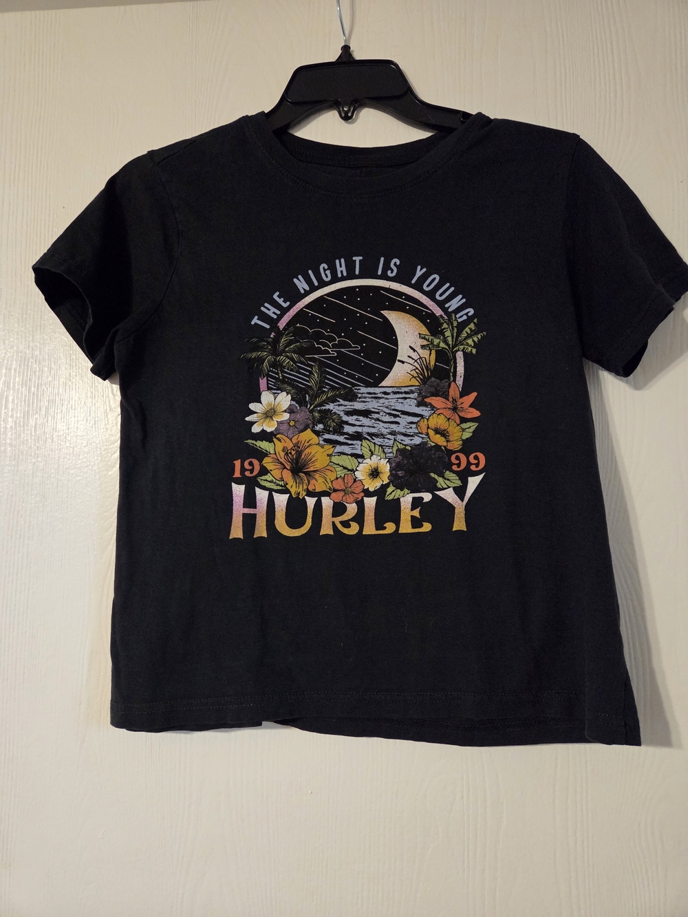 Hurley Black 'The Night Is Young' Graphic Tee